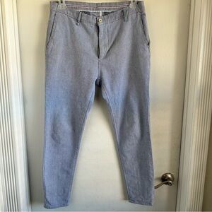 Zara Man Bluish Gray Tiny Checkered Men’s Pants Size 32
